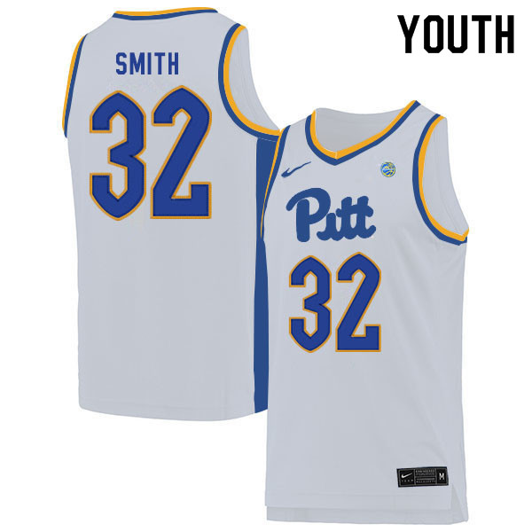 Youth #32 Charles Smith Pitt Panthers College Basketball Jerseys Sale-White